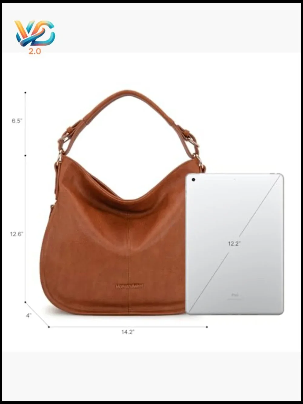 Vegan Leather Hobo Shoulder Bag Crossbody Purse Handbag Tote